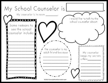 My Counselor Activity Sheet- Savvy School Counselor by Savvy School