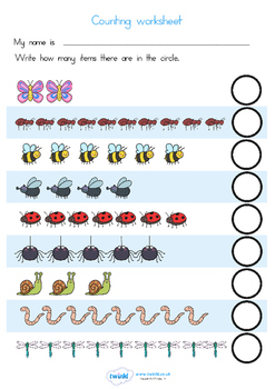 my counting worksheets minibeasts australia by twinkl printable resources