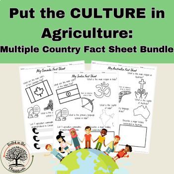 Preview of My Country Fact Sheet Bundle: Put the CULTURE in Agriculture