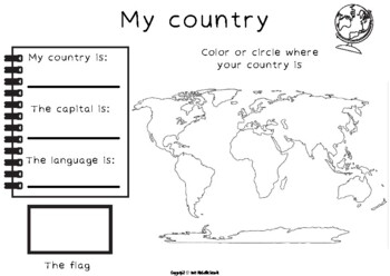 Preview of My Country Report Activity
