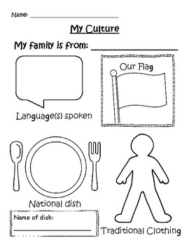 Preview of My Culture Graphic Organizer