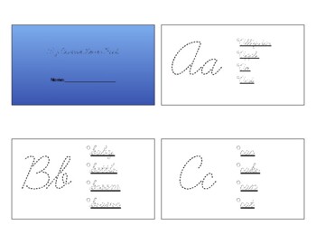 Preview of My Cursive Alphabet Tracing Booklet