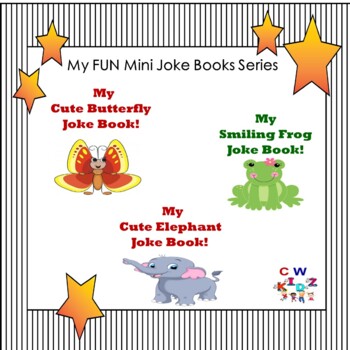 Preview of My Cute Butterfly, Frog & Elephant Joke Book Mini Bundle
