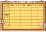 My Cute Time Table (editable)