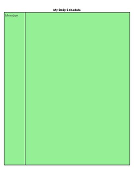 Preview of My Daily Color-coded Schedule- Great for remote learning