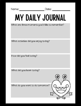 My Daily Journal by Crafty Teaches 4 You | TPT