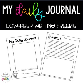 My Daily Journal FREEBIE by The Primary Party- Heather Planchon | TpT