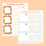 My Daily Nature Observations: Printable Outdoor Activity for Kids