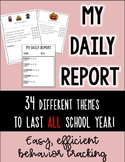 My Daily Report - Editable Behavior Tracking Sheet - Great