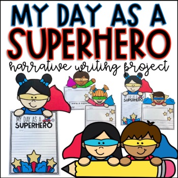 Preview of My Day as a Superhero | Fun September Writing Prompt | Narrative Bulletin Board
