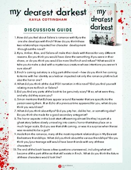 Preview of My Dearest Darkest by Kayla Cottingham Discussion Guide