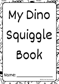 Preview of My Dino Squiggle Book - Student Subject Portfolio