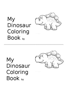 Download My Dinosaur Color Book By Kinder Attractions Teachers Pay Teachers