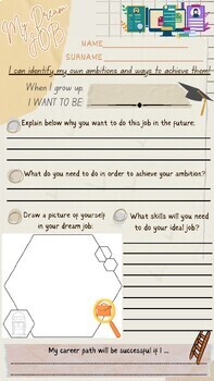 My Dream Job Activity Worksheet by Elena Vasilache | TPT