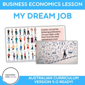 Preview of My Dream Job Y7/8 ECONOMICS LESSON - Work, Employability, Skills, Business