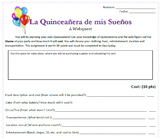 My Dream Quinceañera: Planning Project