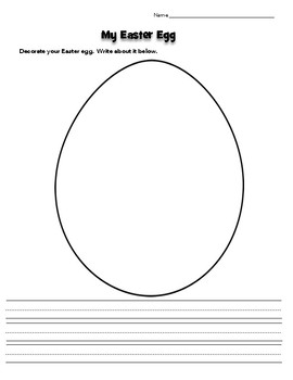 My Easter Egg Writing Prompt by Andrea Ortell | TPT