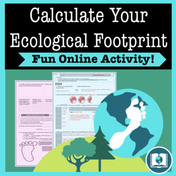 Preview of My Ecological Footprint: Fun Online Activity and Worksheet about Climate Change