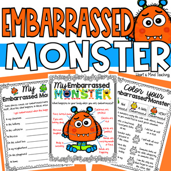 Preview of My Embarrassed Monster, an identifying emotions activity.