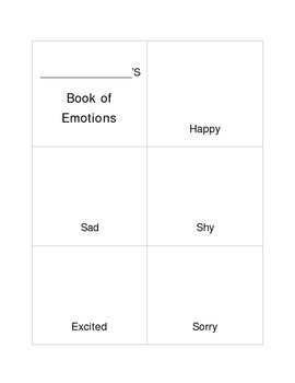 Preview of My Emotions Booklet
