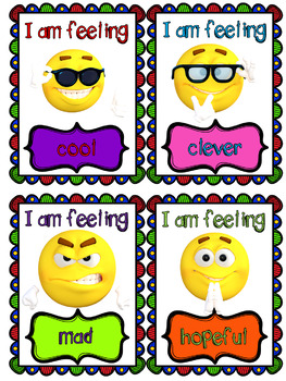 My Emotions - Flash Cards and Classroom Bunting by Dazzling Danziez