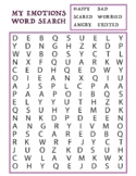 My Emotions Word Search with Answers