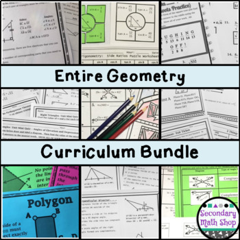 Preview of Entire Geometry Curriculum - 11 Units!