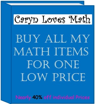Preview of My Entire Math Store for One Price! Free Download for Life of new-Bundle