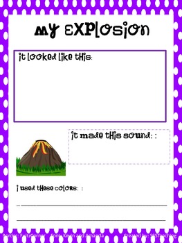 Preview of My Explosion Worksheet