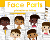 My Face Parts Printable Homeschool Activity for Kids, Toddler Science Busy Book
