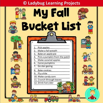 Preview of My Fall Bucket List -2 Emergent Readers -Writing Center Activities -Bucket Lists