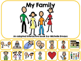 My Family Adapted Interactive Book Autism, SLP, Special Education