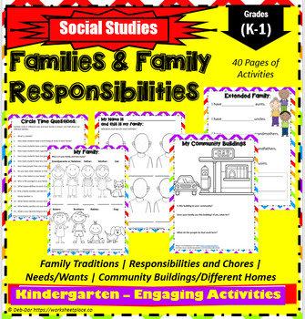 Preview of My Family Digital Slide Deck and Printable (PDF) Activities
