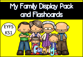 Preview of All about Me - My Family Display Pack and Flashcards