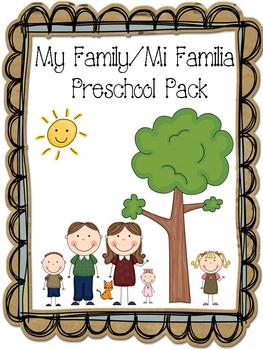 Preview of My Family/ Mi Familia Preschool Pack