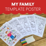 My Family Worksheet, Family Poster, Kindergarten Activitie
