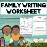 Kindergarten My Family Writing Worksheet - My Family Tree 