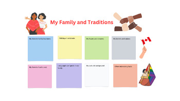 Preview of My Family and Traditions Worksheet
