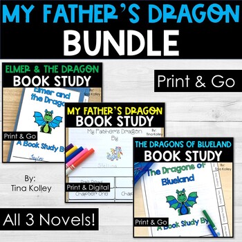 Preview of My Father's Dragon Literature Unit BUNDLE - All Three Novels