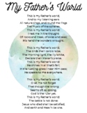 My Father's World Hymn Printable Lyrics Poster