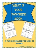 My Favorite Book - Ice-Breaker Activity