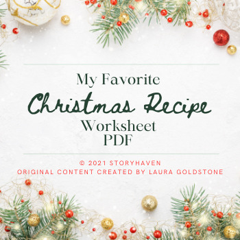 Preview of My Favorite Christmas Recipe Worksheet - Printable OR interactive!