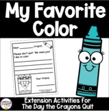 My Favorite Color -The Day the Crayons Quit Activities 