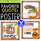 My Favorite Fall Holiday Autumn Seasonal Classroom Decor No PREP