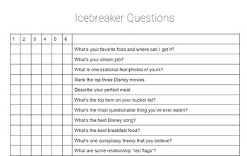Preview of My Favorite Icebreaker Questions