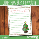 My Favorite Memory From Christmas Break Writing Journal Activity 