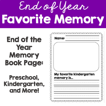 Memory Book-Preschool-Kindergarten