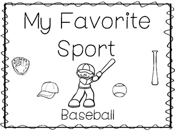 My Favorite Sport-Baseball Preschool Worksheets and Activities