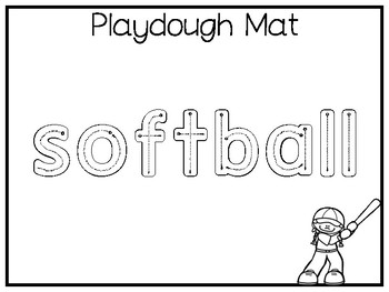 My Favorite Sport Softball Preschool Worksheets And Activities Handwriting