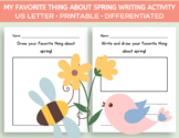 My Favorite Thing About Spring Differentiated Writing Activity